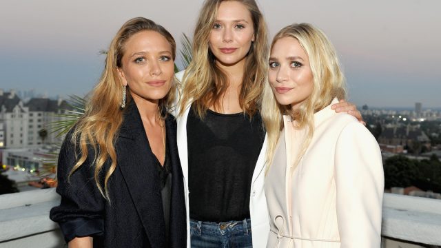 Designer Mary-Kate Olsen, actor Elizabeth Olsen, and designer Ashley Olsen attend Elizabeth and James Flagship Store Opening Celebration with InStyle at Chateau Marmont on July 26, 2016 in Los Angeles, California