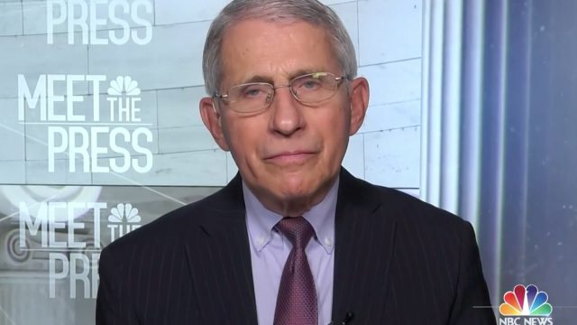 Fauci talks about delaying second doses on "Meet the Press" on Jan. 7