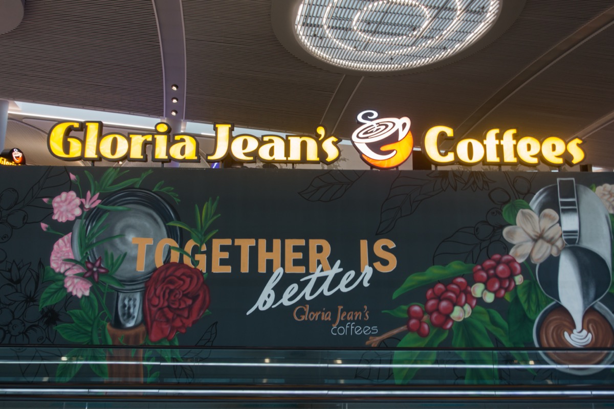 A Gloria Jean's Coffees shop in Istanbul City, Turkey