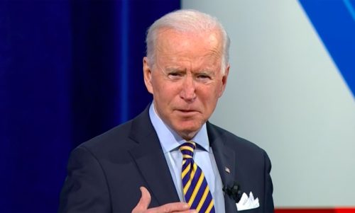 President Joe Biden during CNN Town Hall