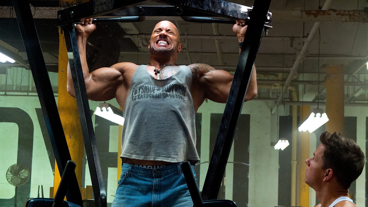 the rock in pain and gain