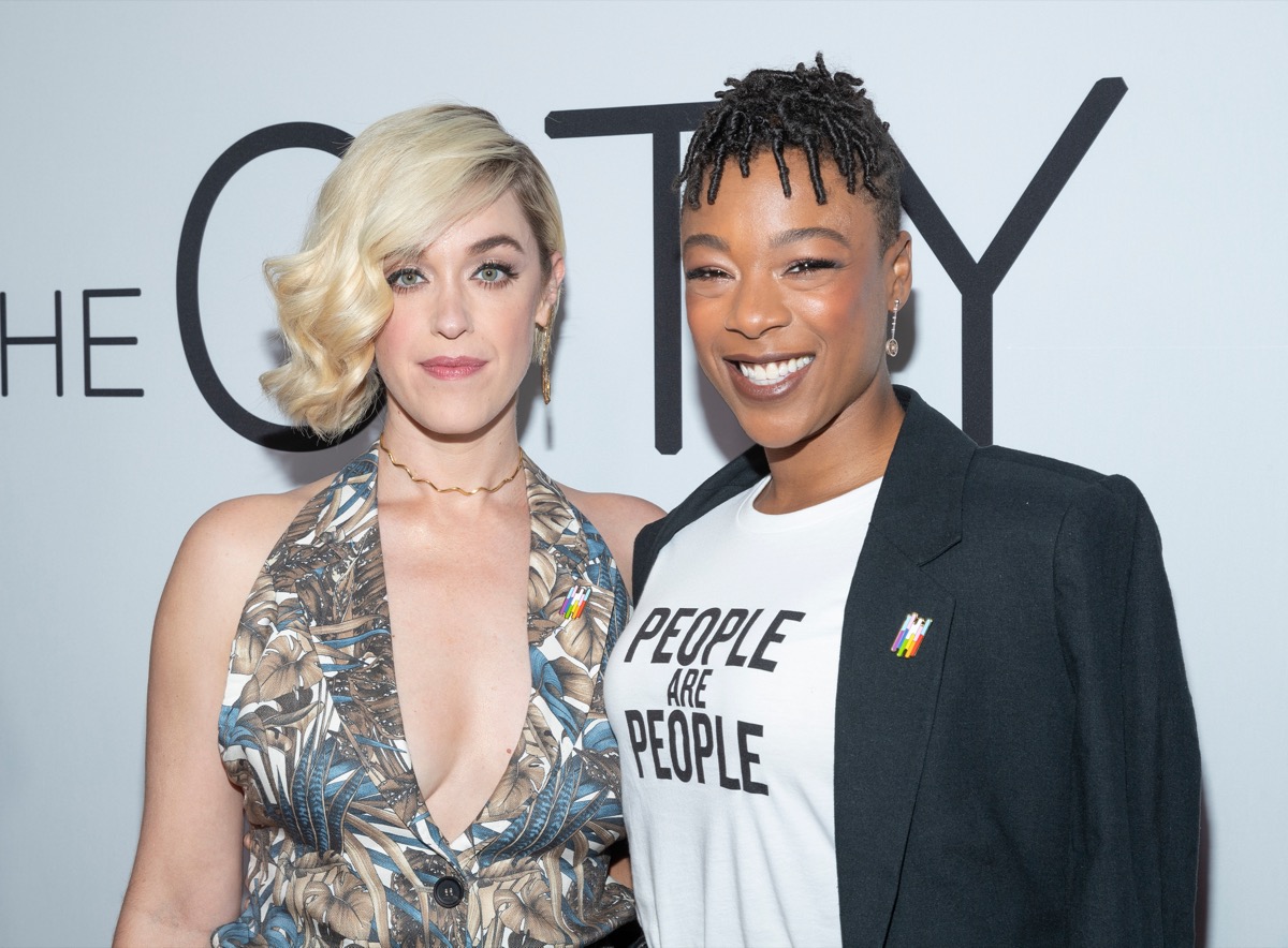 Samire Wiley and Lauren Morelli at the premie of 'Tales of the City" in 2019