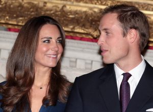 Prince William and Kate Middleton pose for photographs in the State Apartments of St James Palace on November 16, 2010 in London, England