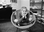 Seven year old child actress Drew Barrymore, the young star of the film E.T, 26th November 1982.