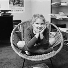 Seven year old child actress Drew Barrymore, the young star of the film E.T, 26th November 1982.