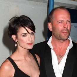 Demi Moore and Bruce Willis at the premiere of "G.I. Jane" in 1997