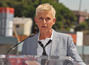 Ellen DeGeneres at her Hollywood Walk of Fame ceremony in 2012
