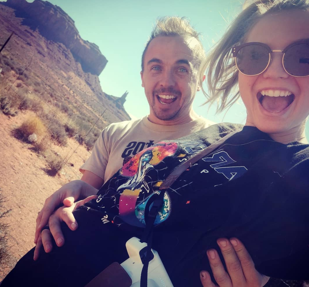 Frankie and Paige Muniz in a selfie on Instagram