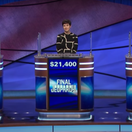 Contestants on a March 2021 episode of "Jeopardy!"