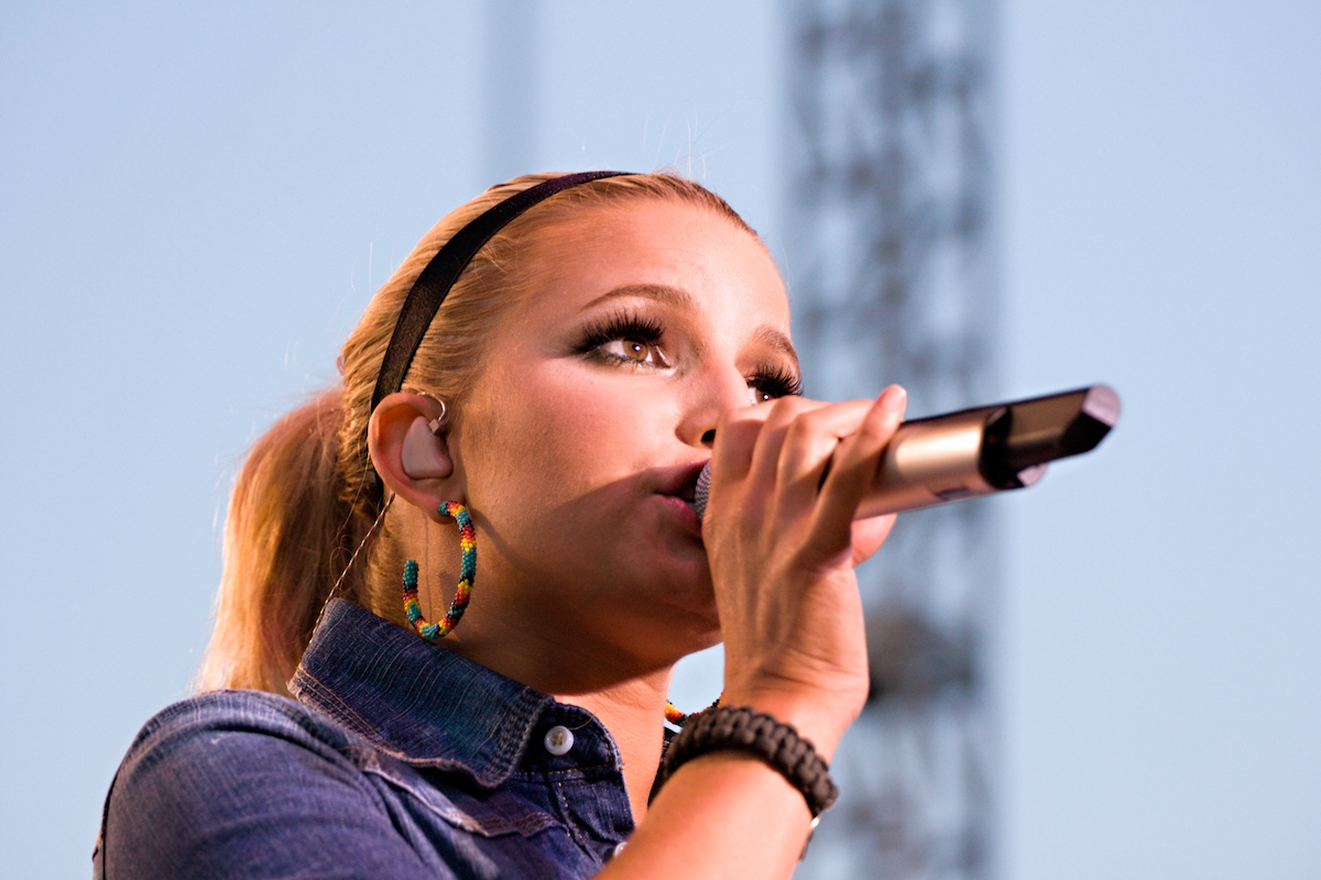 Jessica Simpson performing at the Indiana State Fair in 2008
