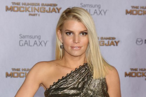 Jessica Simpson at the "Hunger Games: Mockingjay — Part 1" premiere in 2014
