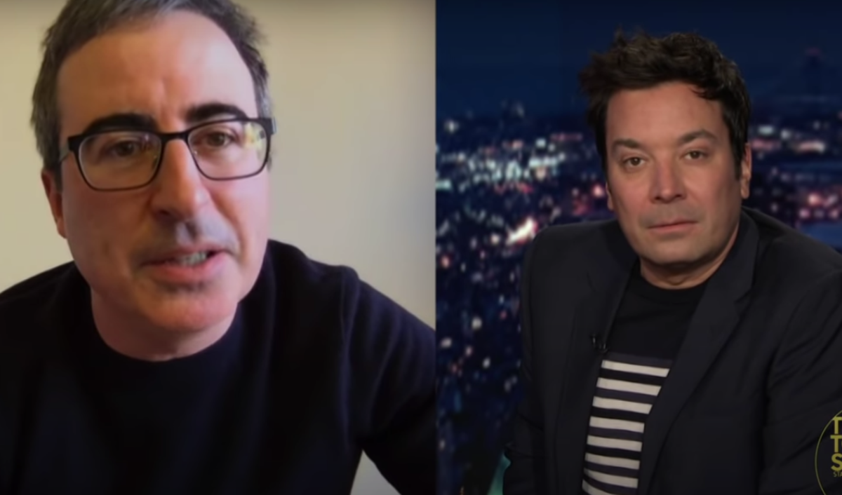 John Oliver and Jimmy Fallon on "The Tonight Show"