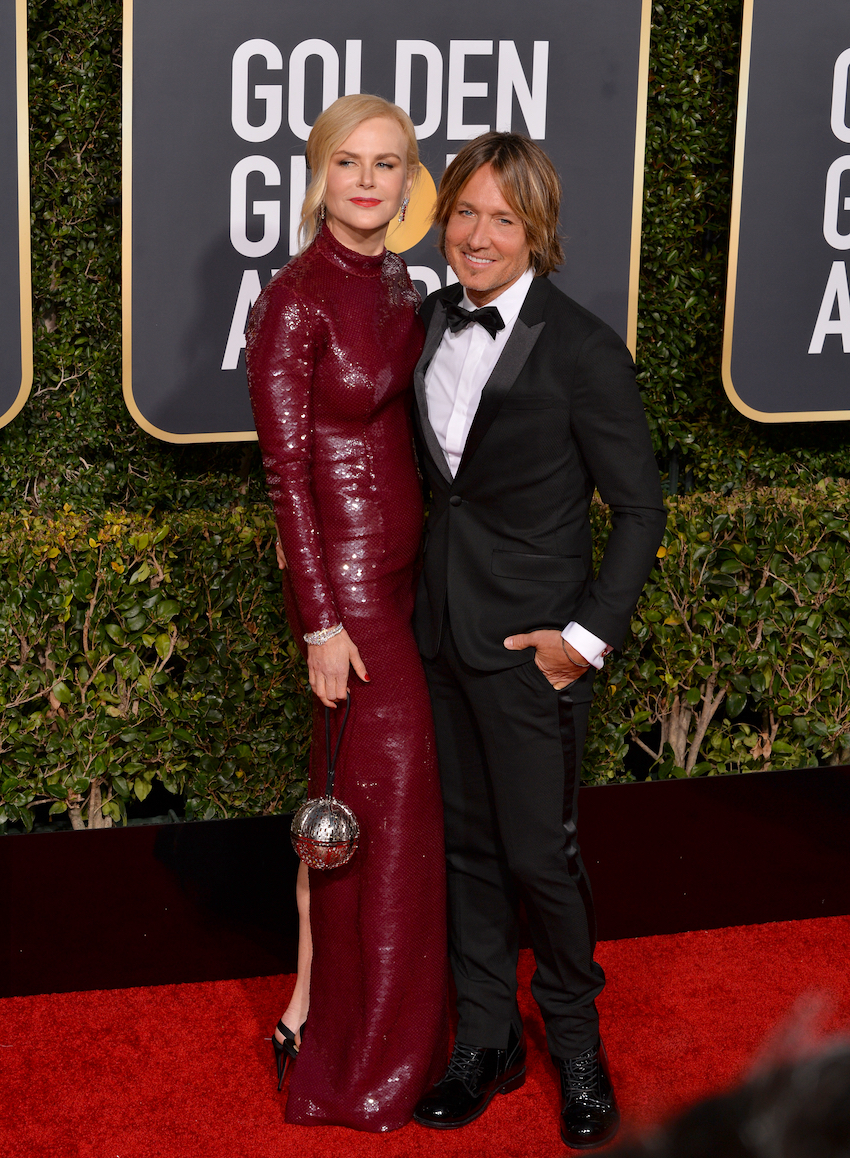 Nicole Kidman and Keith Urban at the 2019 Golden Globes