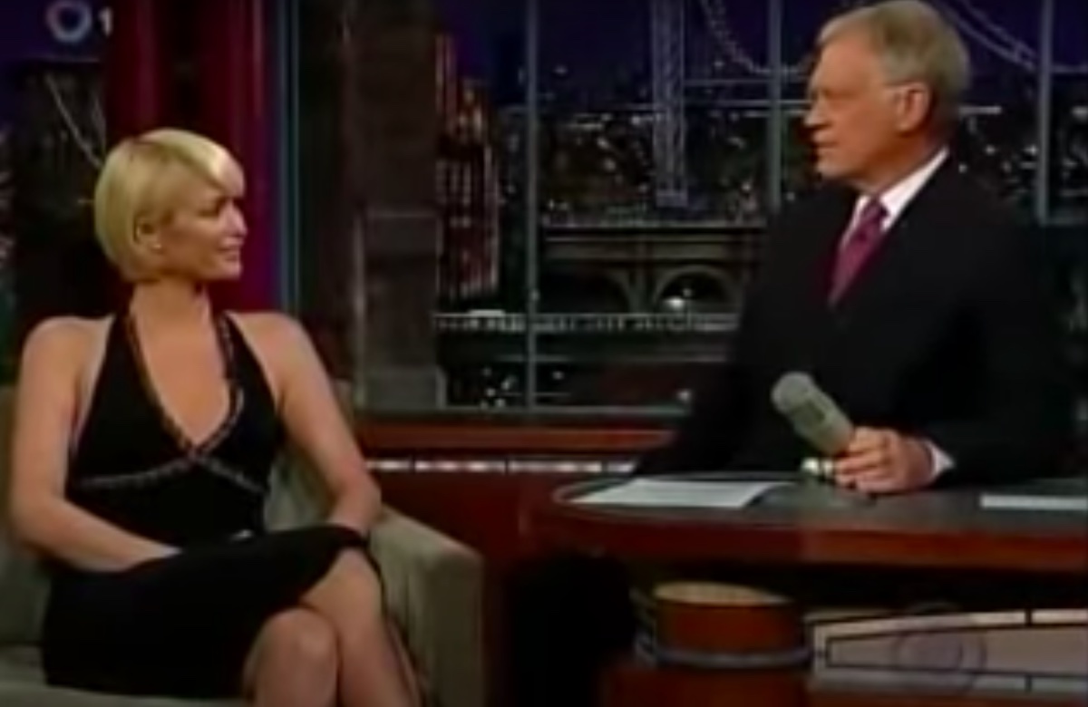 Paris Hilton on The Late Show With David Letterman in 2007