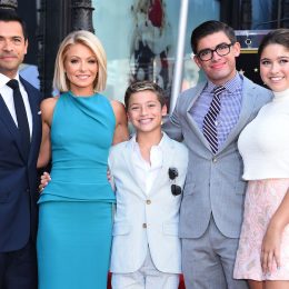 Kelly Ripa, Mark Consuelos, and their kids at her Hollywood Walk of Fame ceremony in 2015