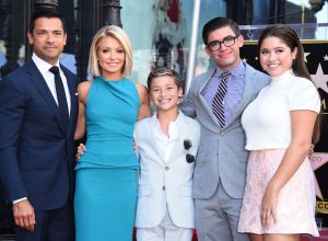 Kelly Ripa, Mark Consuelos, and their kids at her Hollywood Walk of Fame ceremony in 2015