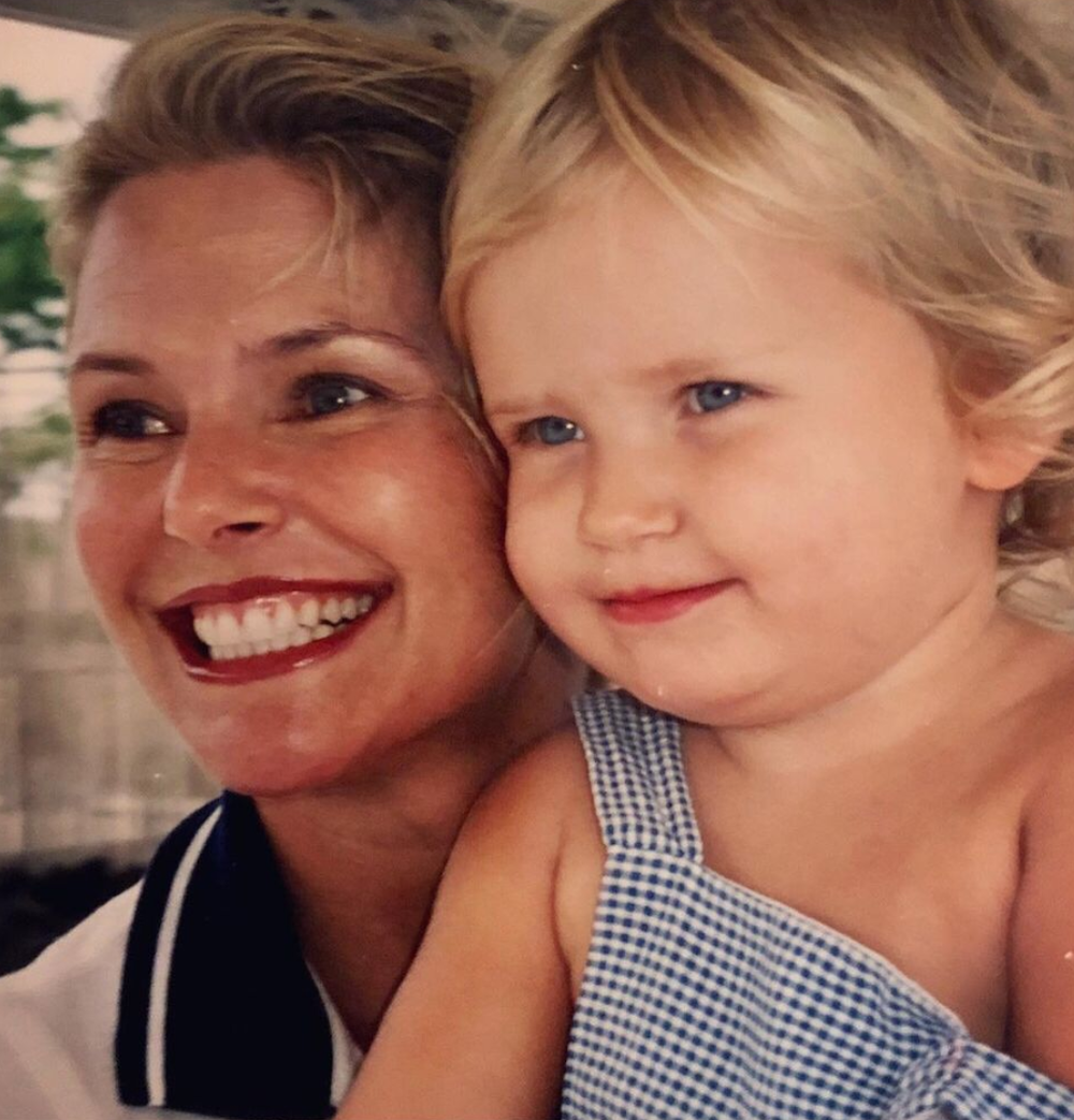 Christie Brinkley and Sailor Brinkley-Cook when Brinkley-Cook was a baby