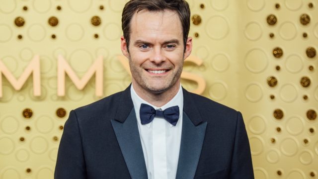 bill hader on the red carpet in a suit