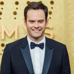 bill hader on the red carpet in a suit