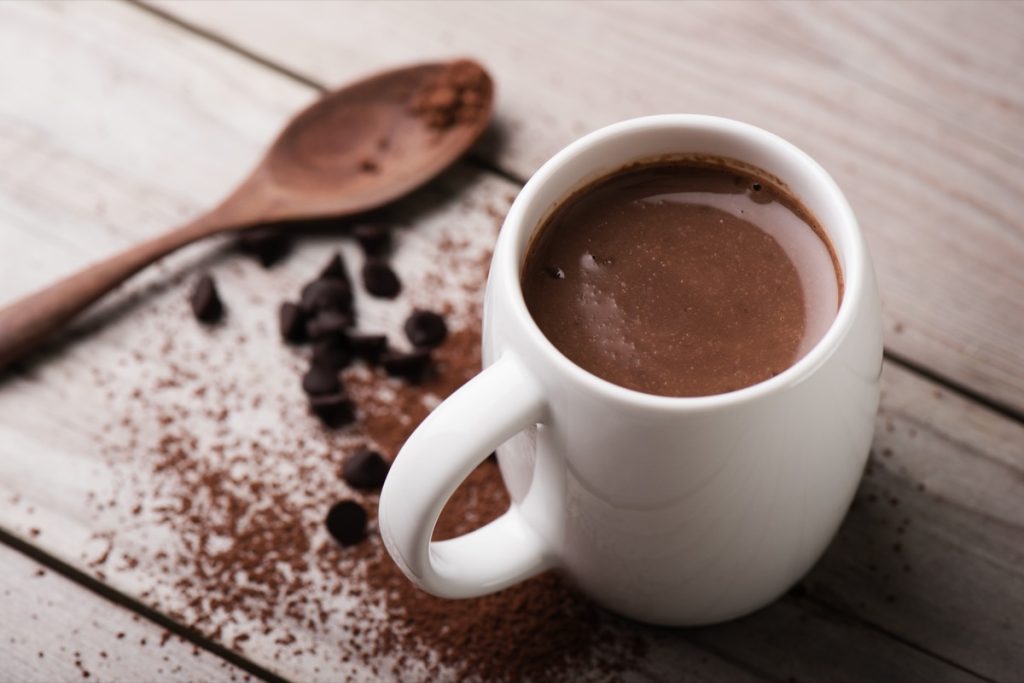 A mug of hot cocoa