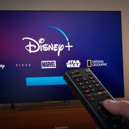disney+ home screen on tv