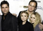 John Stamos, Mary Kate Olsen, Bob Saget, and Ashley Olsen attend Cool Comedy Hot Cuisine 2009 Benefiting The Scleroderma Research Foundation at Carolines On Broadway on November 9, 2009 in New York City