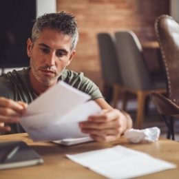 Man worried about his monthly payments