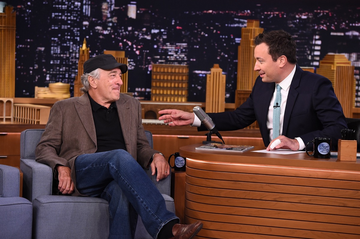 Robert De Niro visits "The Tonight Show with Jimmy Fallon" iin 2015