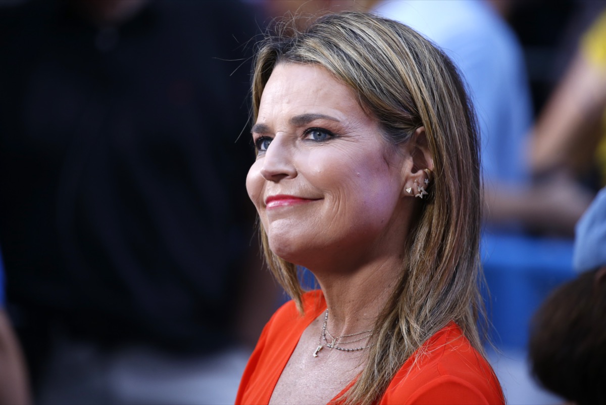 Savannah Guthrie watching a performance at NBC's "Today in 2019