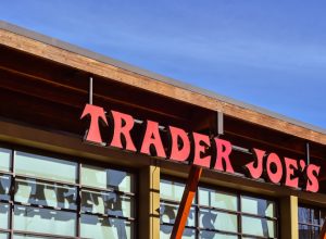 Portland, OR - Dec. 31, 2017: Trader Joe's store in Portland, Oregon. Based in Monrovia, California, Trader Joe's is an American chain of grocery stores.