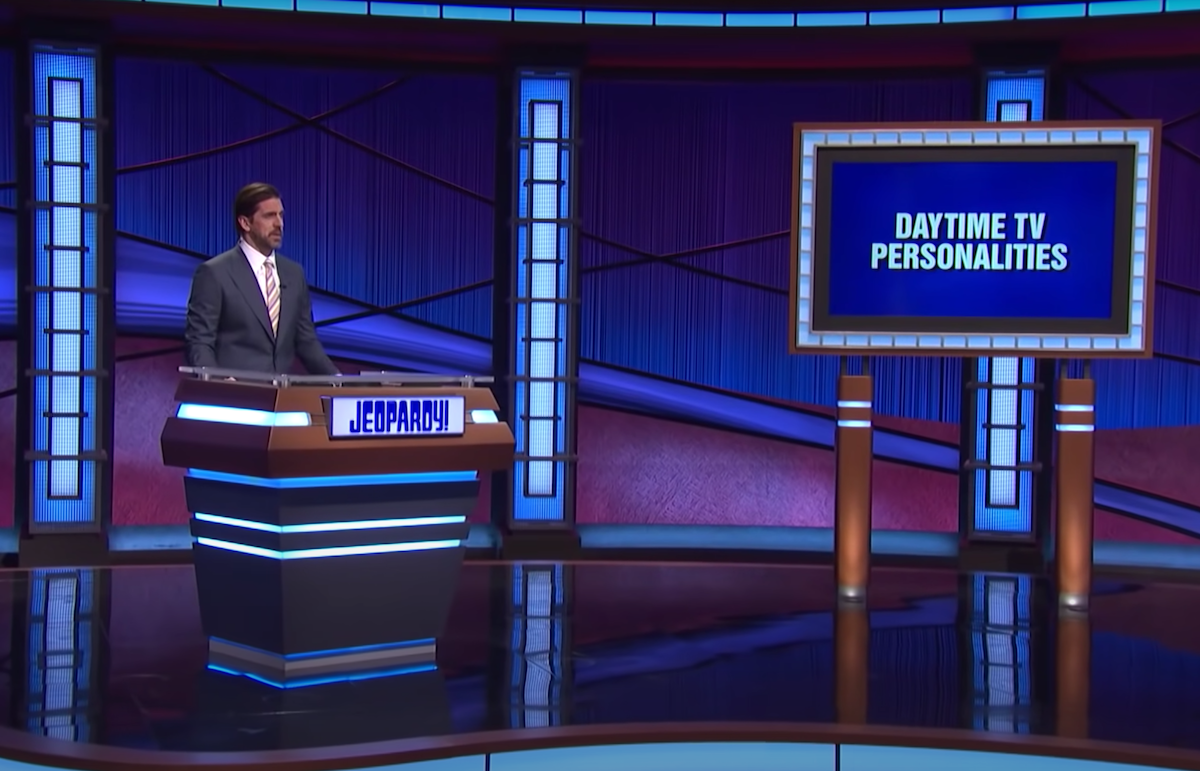 Aaron Rodgers hosting "Jeopardy!"