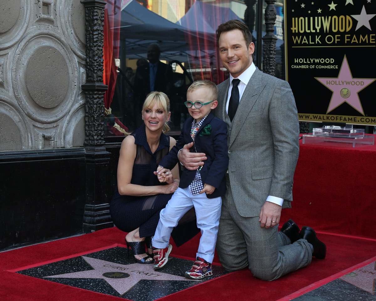 Anna Faris, Chris Pratt, and son Jack in 2017