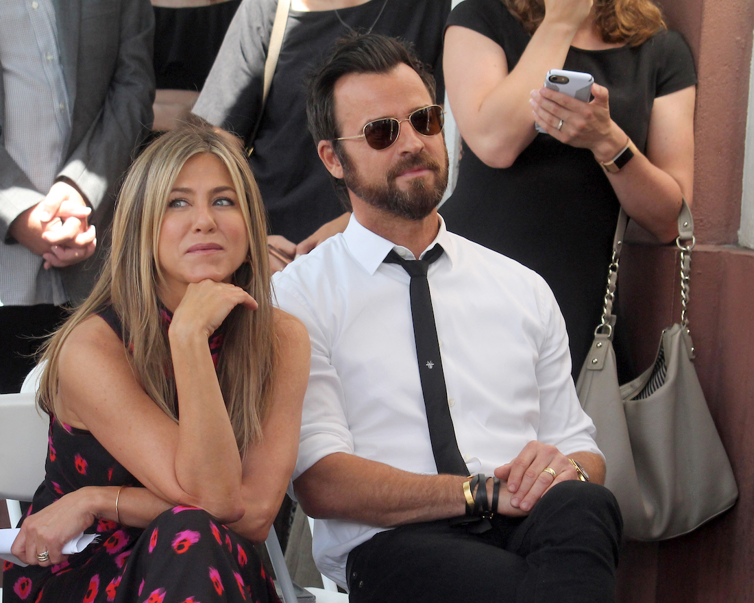 Jennifer Aniston and Justin Theroux and Jason Bateman's Hollywood Walk of Fame ceremony in 2017