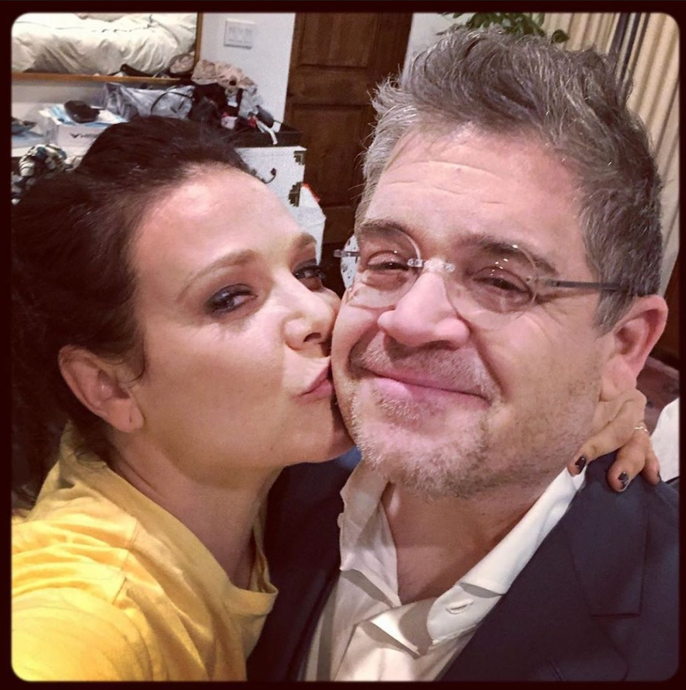 Meredith Salenger and Patton Oswalt in an Instagram selfie
