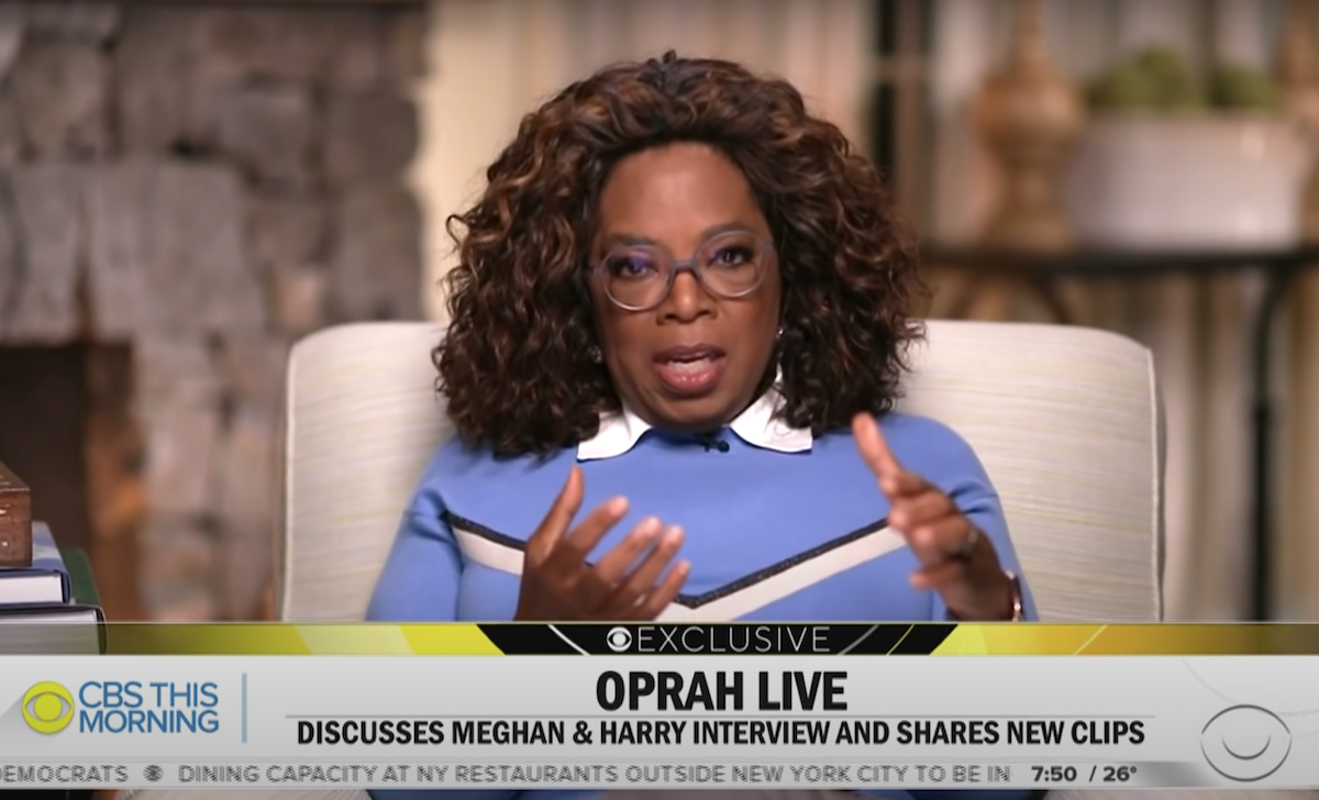 Oprah Winfrey during an appearance on "CBS This Morning"