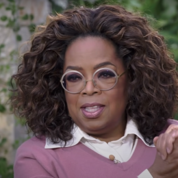 Oprah during her interview with Meghan Markle and Prince Harry