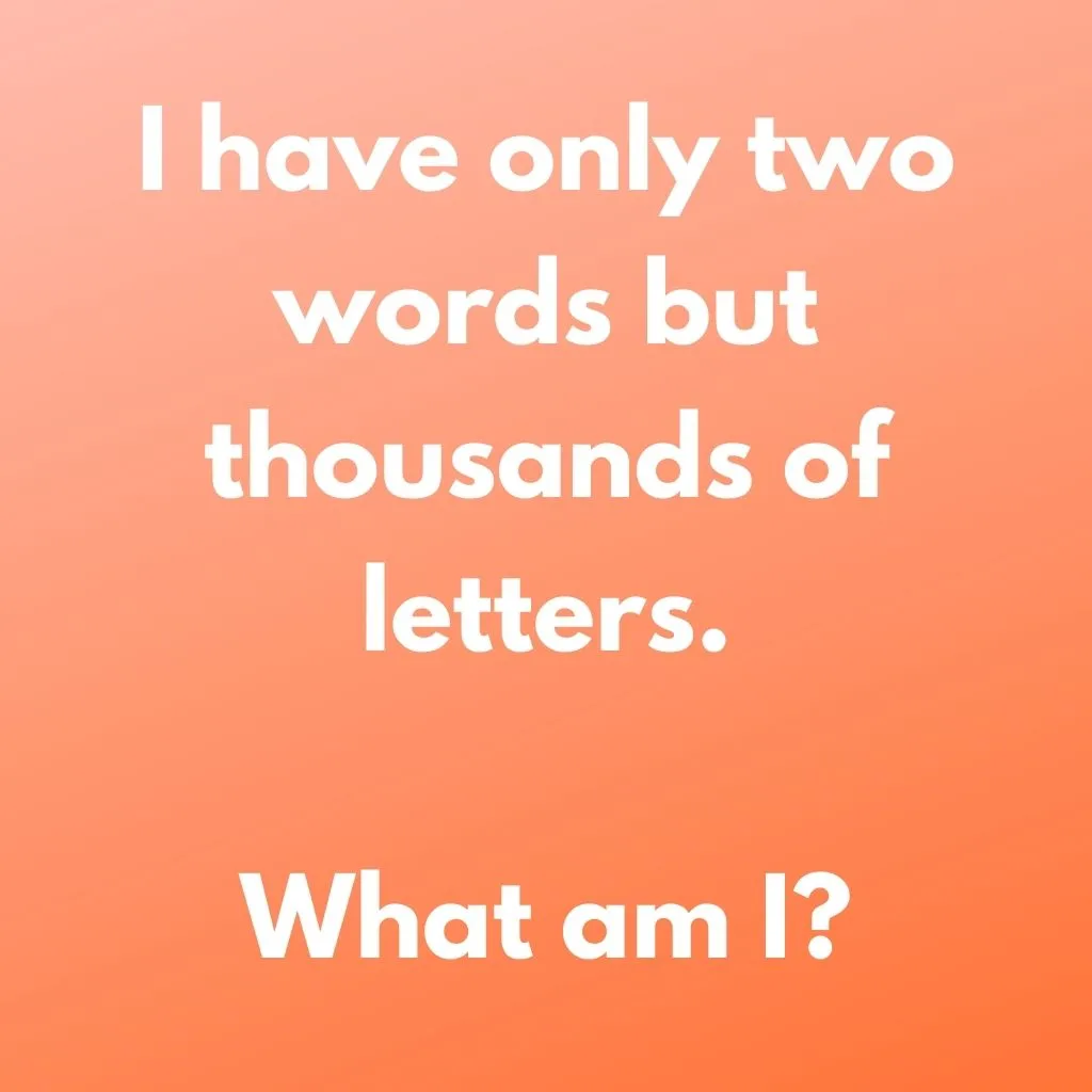 Words and letters riddle