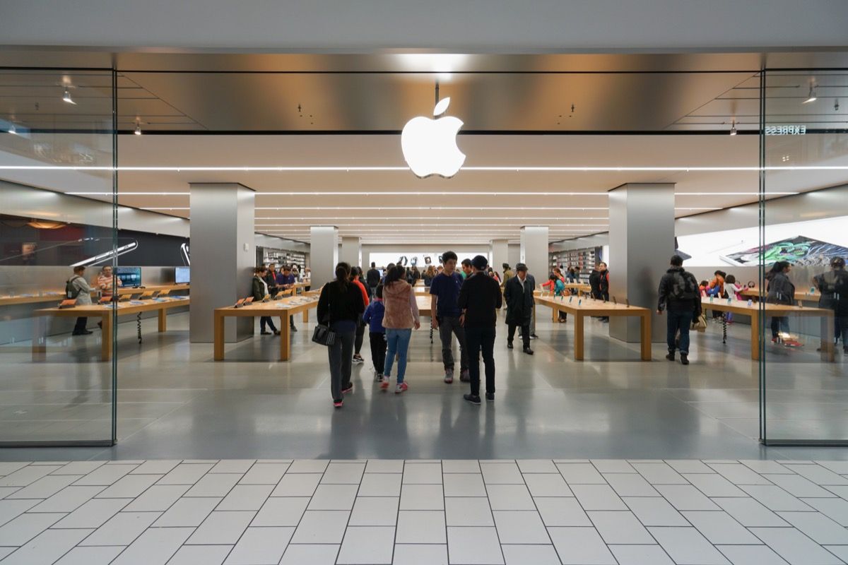 apple retail store sign