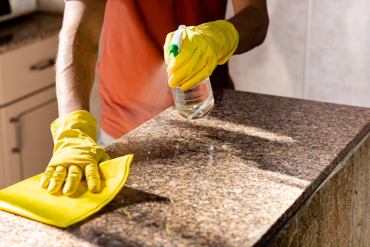 Cleaning countertop