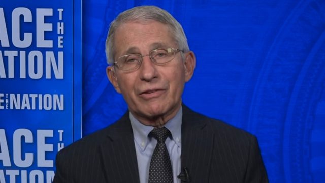 Dr. Anthony Fauci appearing on CBS' Face the Nation