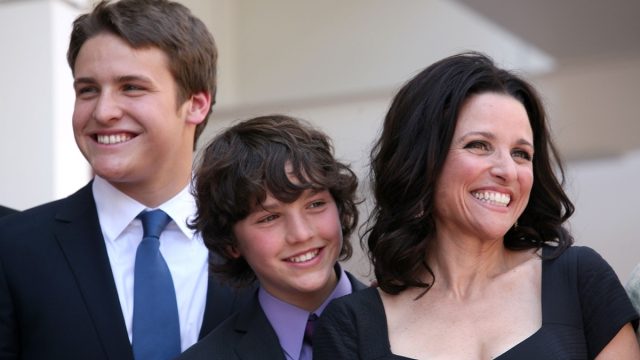 Julia Louis-Dreyfus, Henry Hall, and Charlie Hall in2010