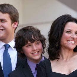 Julia Louis-Dreyfus, Henry Hall, and Charlie Hall in2010
