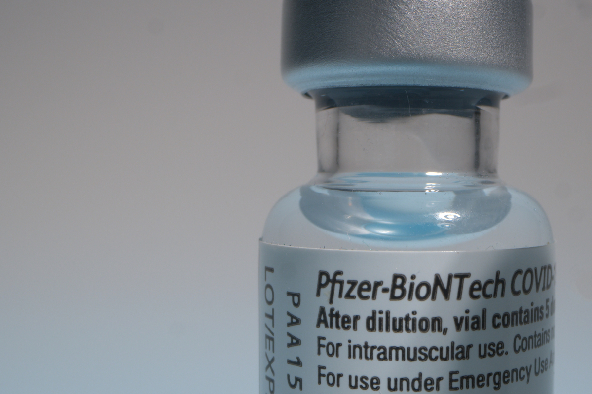 Pfizer-BioNTech COVID-19 Vaccine closeup