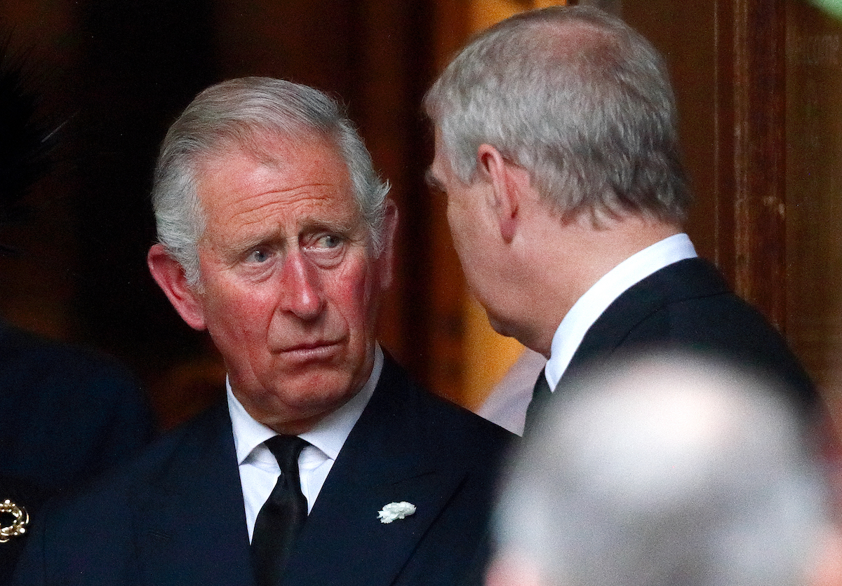 Prince Charles, Prince of Wales and Prince Andrew, Duke of York attend funeral