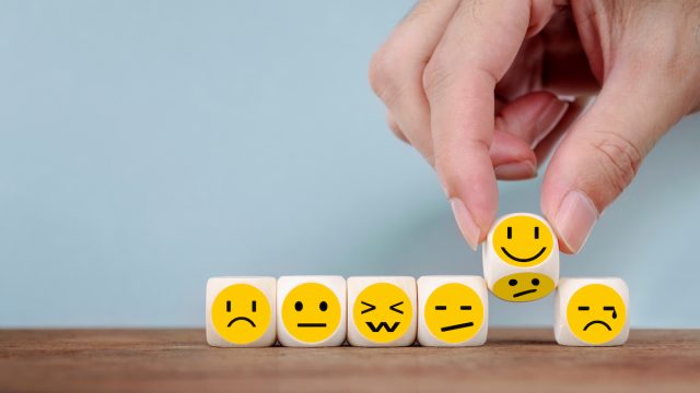 Emotion faces on dice
