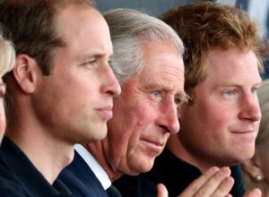 Prince William, Duke of Cambridge, Prince Charles, Prince of Wales, and Prince Harry watch the athletics during the Invictus Games at the Lee Valley Athletics Centre on September 11, 2014 in London, England.