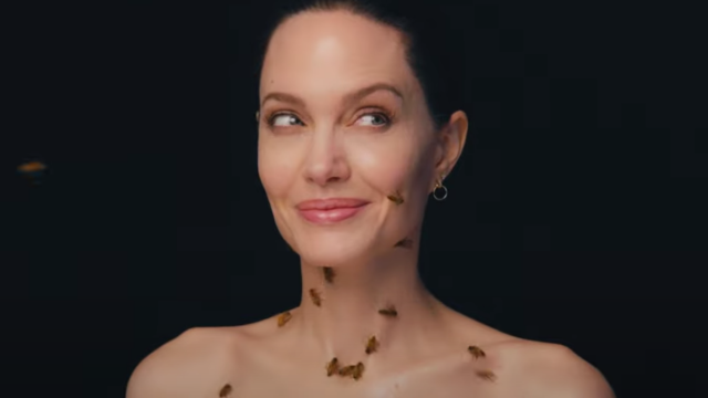 Angelina Jolie covered in bees for her "National Geographic" photoshoot