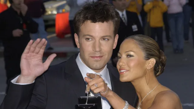 Ben Affleck and Jennifer Lopez at the premiere of "Daredevil" in 2003