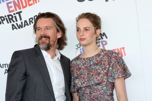 Ethan Hawke and Maya Hawke at the 2018 Film Independent Spirit Awards