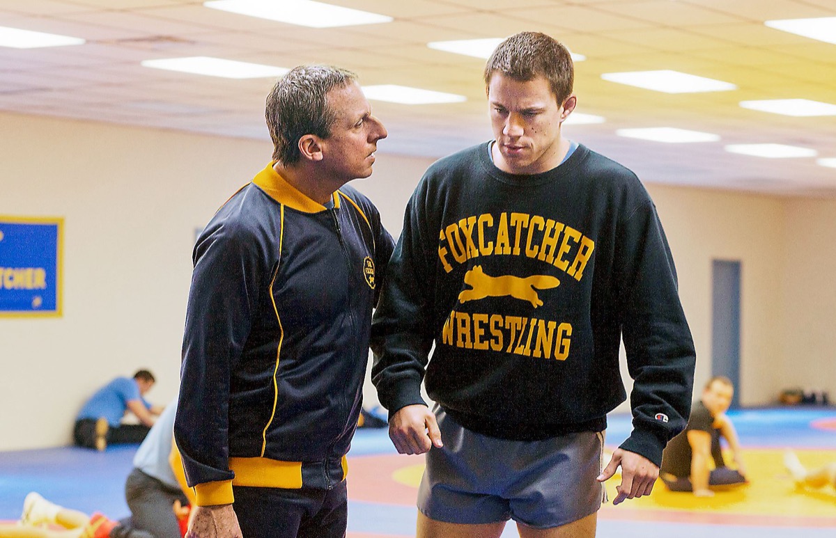 Steve Carell and Channing Tatum in Foxcatcher